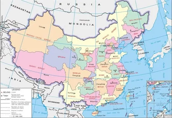 What are the 7 Regions of China?